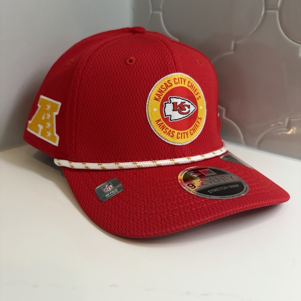 Kansas City Chiefs New Era 9SEVENTY Rope Sideline Adjustable Snapback Hat OSFM